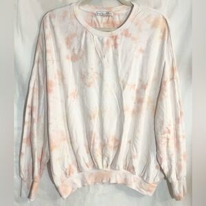 Young fabulous & broke Tie Dye Sweatshirt Sz M Beachy Casual Soft Comfy orange